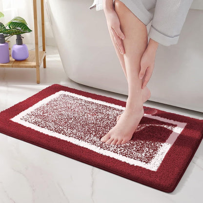 Contoured Edge Bath Mat with Non-Slip Base