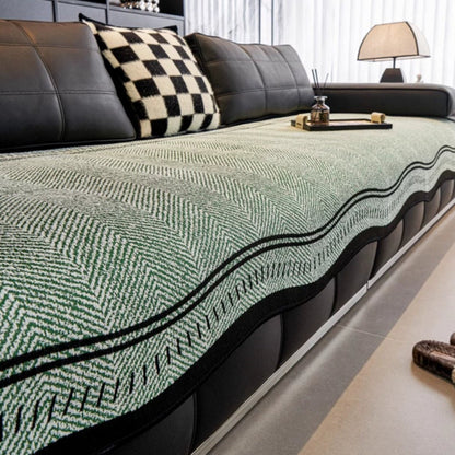 Decorative Wave Sofa Protector - Non-Slip Furniture Cover