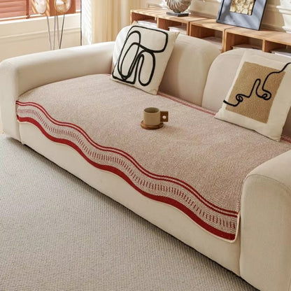 Decorative Wave Sofa Protector - Non-Slip Furniture Cover