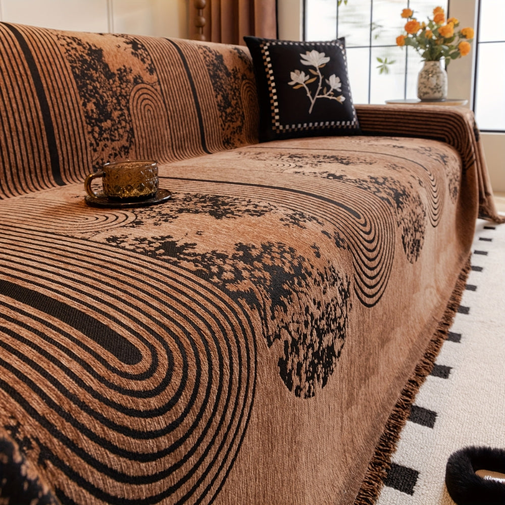 Abstract Lines Pattern Couch Cover