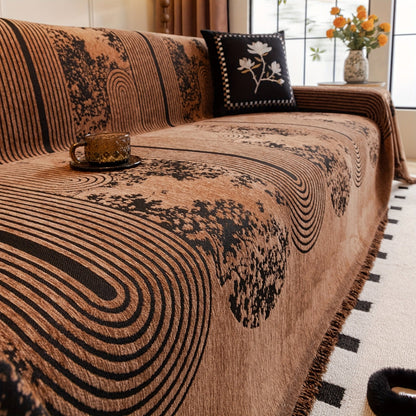 Abstract Lines Pattern Couch Cover
