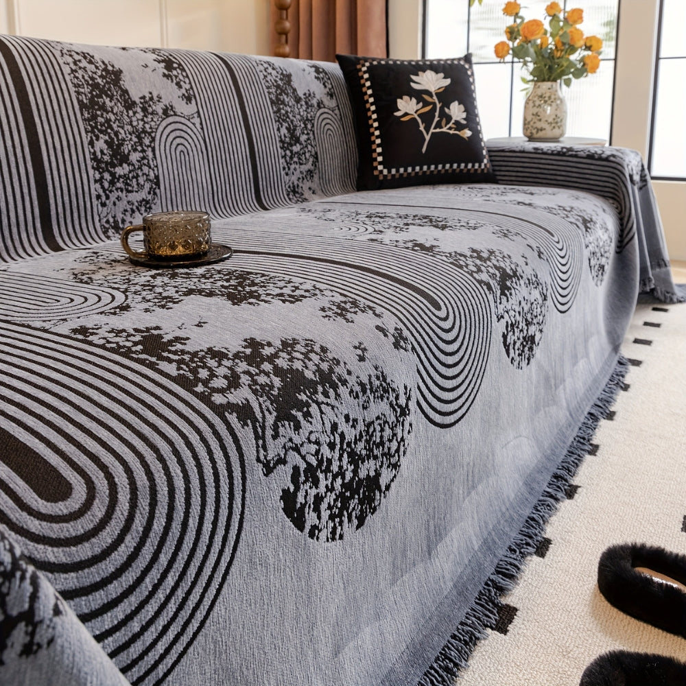 Abstract Lines Pattern Couch Cover