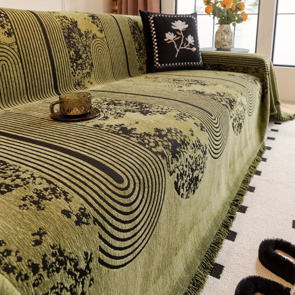Abstract Lines Pattern Couch Cover