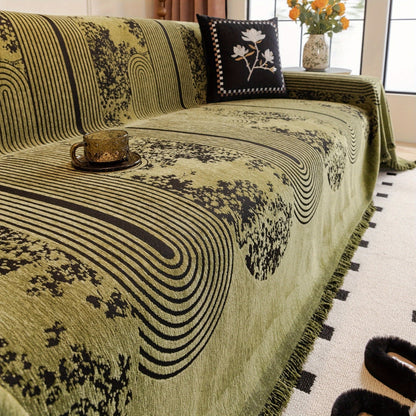 Abstract Lines Pattern Couch Cover