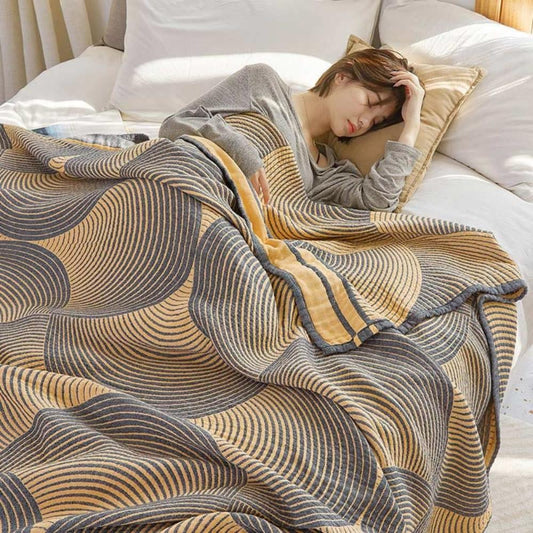 Cotton Muslin 4-Layer Blanket, Reversible