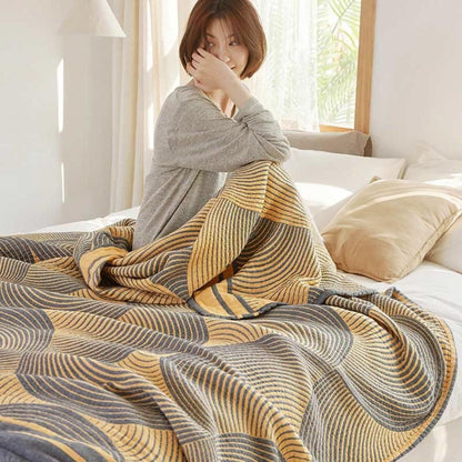 Cotton Muslin 4-Layer Blanket, Reversible