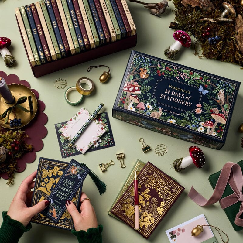 Niki | 24 Days Premium Stationery Advent Calendar | Limited "Winter Forest" Edition | 24 Exclusive Stationery Surprises | Sustainable & Plastic-Free | Includes 2025 Calendar & Accessories