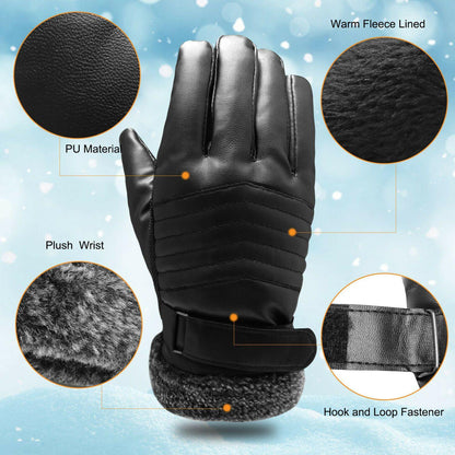 Niki | -30℃ Waterproof, Warm Leather Ski Gloves for Winter | Touchscreen Compatible