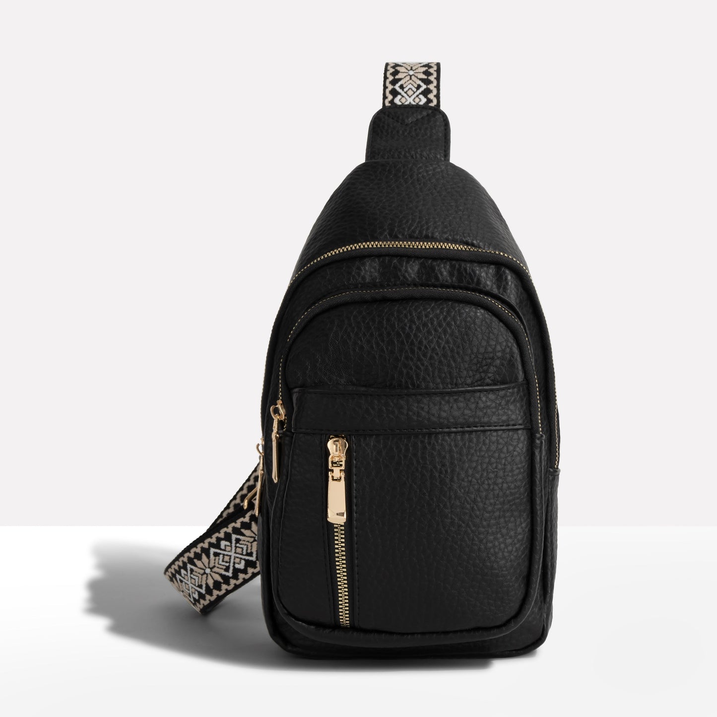 Niki | Anti-Theft Crossbody Sling Bag with Patterned Strap
