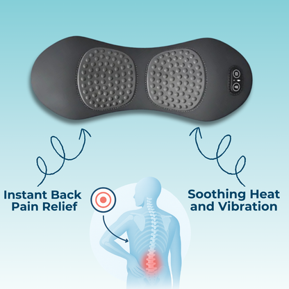 Niki | Back Pain Massagers with Heat & Vibration, Back Support for Sciatica Relief, Lumbar Pain & Posture Correction – 3-in-1 Home Therapy