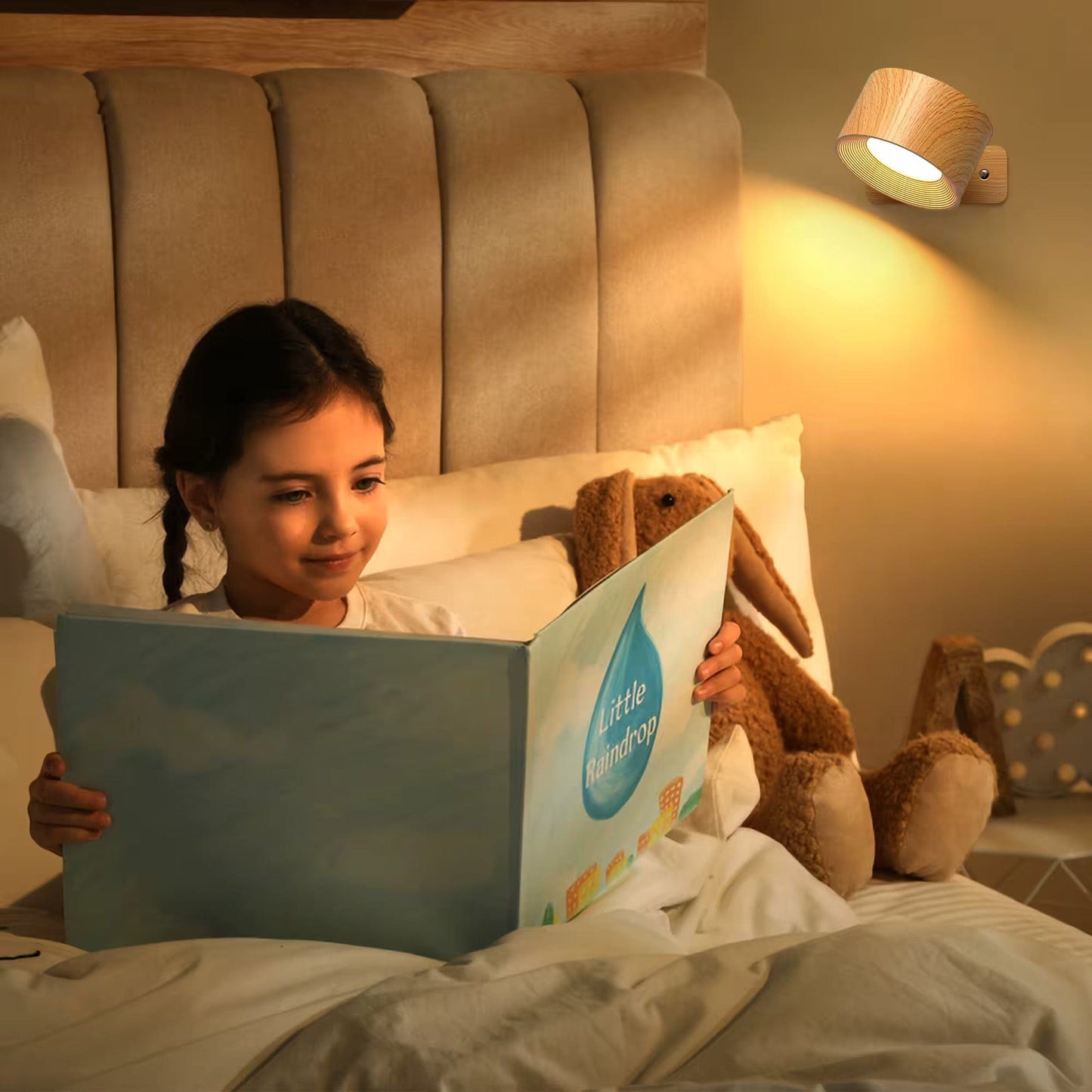 Niki | Battery-Powered Wall Lamp | Rechargeable, 360° Adjustable and Wireless for Bedrooms, Hallways, and Reading Nooks