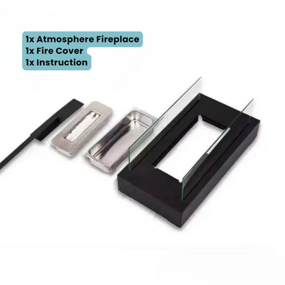 Niki | Bioethanol Table Fireplace – With Protective Glass, Indoor & Outdoor