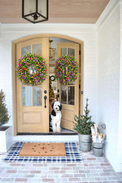 Niki | BloomWreath Spring & Summer Front Door Wreath | Handmade Floral Grapevine Accent