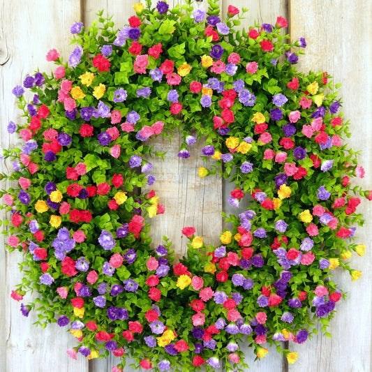 Niki | BloomWreath Spring & Summer Front Door Wreath | Handmade Floral Grapevine Accent