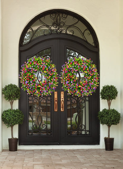 Niki | BloomWreath Spring & Summer Front Door Wreath | Handmade Floral Grapevine Accent