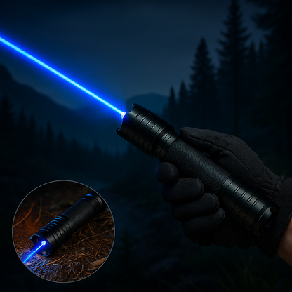 Niki | Blue Laser Pointer | 450nm High Power Beam | 5000m+ Tactical Range | Focus Adjustable