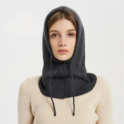 Niki | Cashmere Knitted Winter Hat with Hood – Warm & Elegant