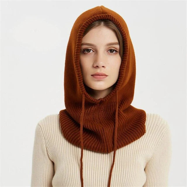 Niki | Cashmere Knitted Winter Hat with Hood – Warm & Elegant