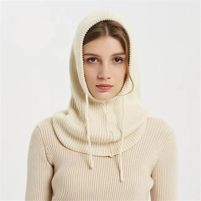 Niki | Cashmere Knitted Winter Hat with Hood – Warm & Elegant