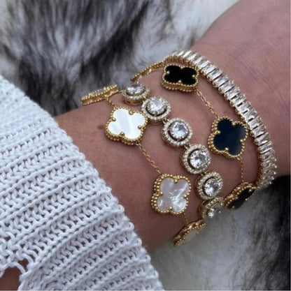 Niki | Four Leaf Clover Bracelet | Hypoallergenic & Adjustable