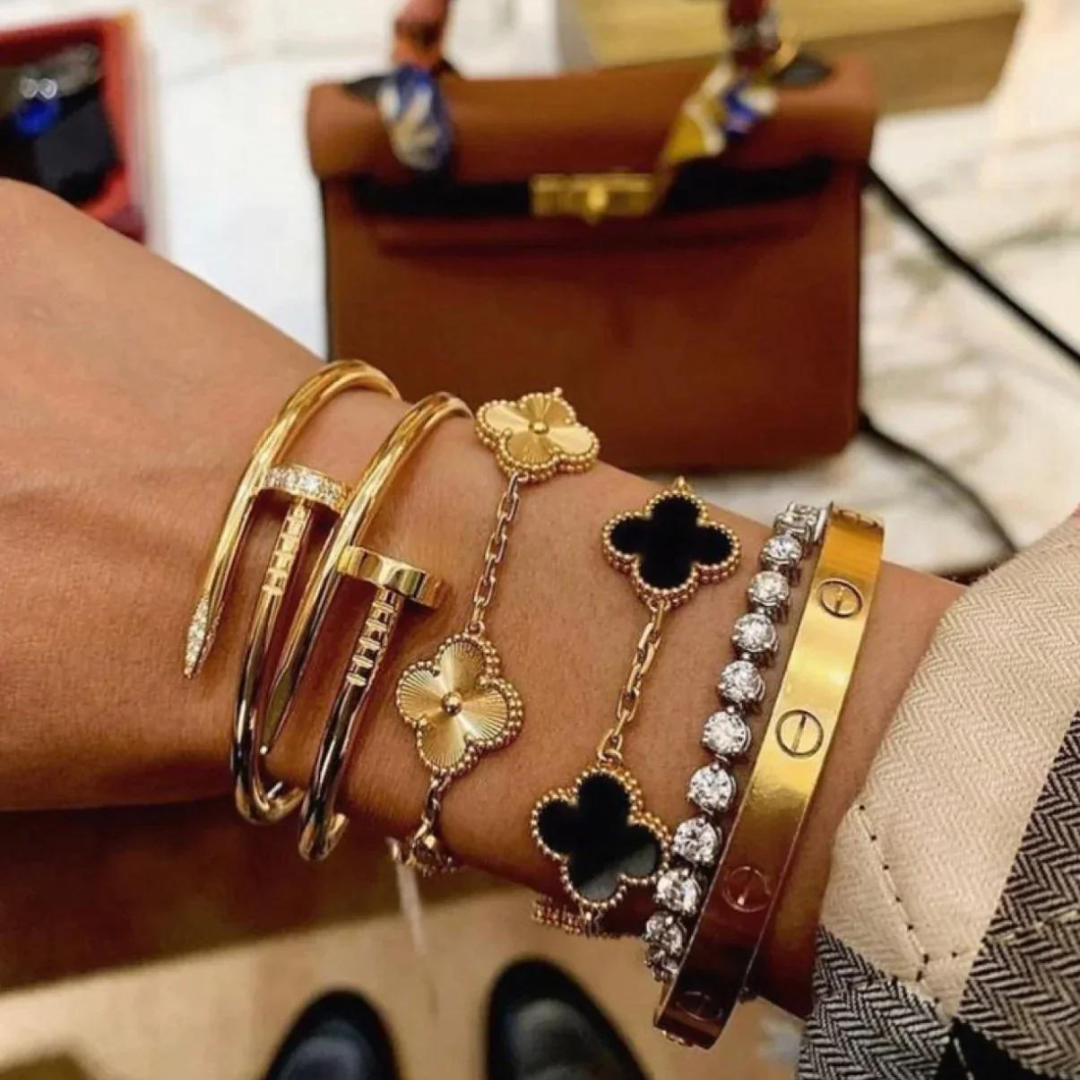 Niki | Four Leaf Clover Bracelet | Hypoallergenic & Adjustable