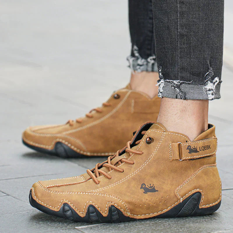 Men's Natural Leather Barefoot Sneakers