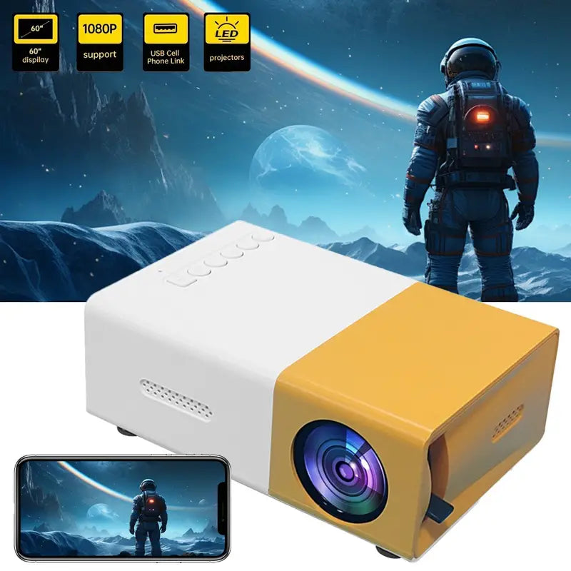 Niki | Portable LED Projector with Integrated Sound