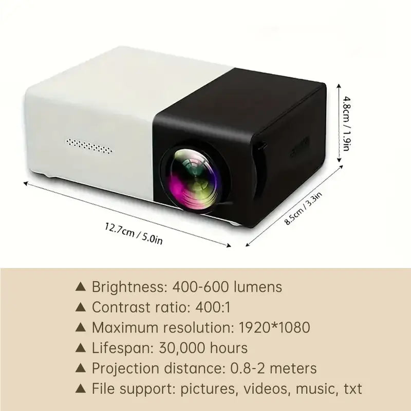 Niki | Portable LED Projector with Integrated Sound