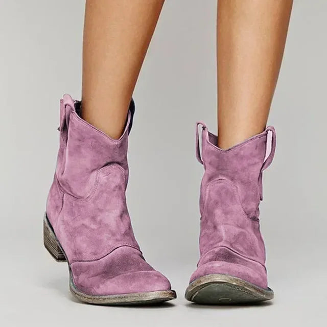 Niki | Effortless Vintage Cowboy Ankle Boots