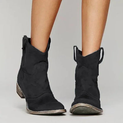 Niki | Effortless Vintage Cowboy Ankle Boots