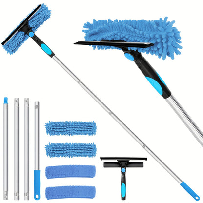 Niki | Crystal Clear Window Cleaner – Professional 2-in-1 Telescopic Window and Glass Cleaning System