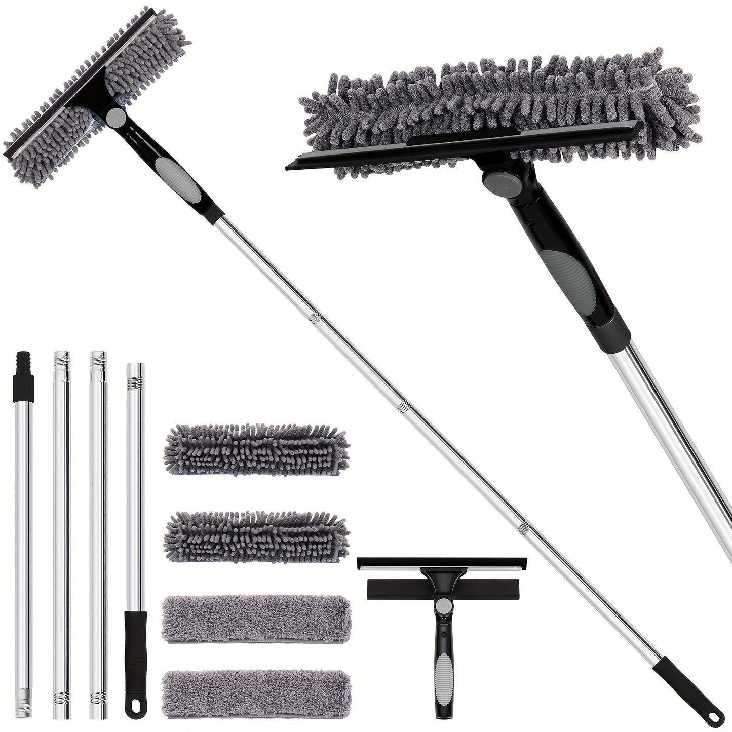 Niki | Crystal Clear Window Cleaner – Professional 2-in-1 Telescopic Window and Glass Cleaning System