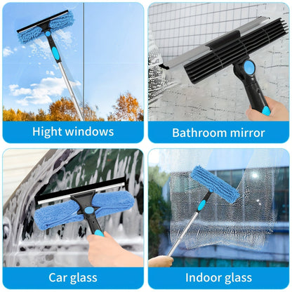 Niki | Crystal Clear Window Cleaner – Professional 2-in-1 Telescopic Window and Glass Cleaning System