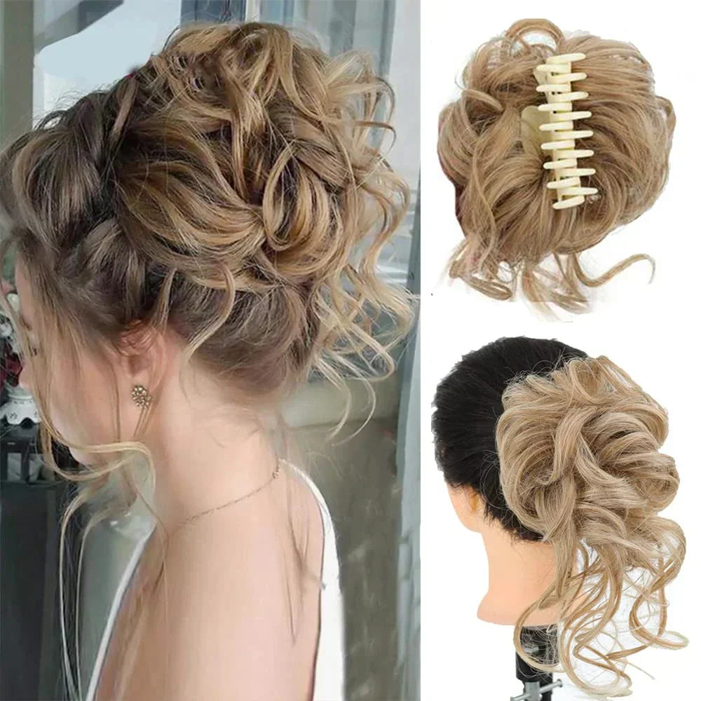 Niki | Curly Hair Bun – Clip-in Hair Piece with Volume and Natural Look