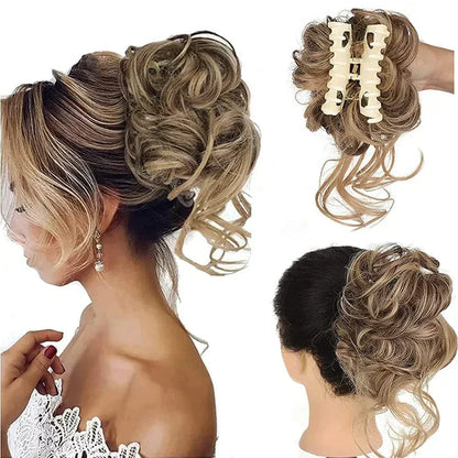 Niki | Curly Hair Bun – Clip-in Hair Piece with Volume and Natural Look