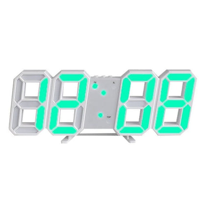 Niki | 3D LED Digital Wall Clock - Modern Style, Adjustable Brightness