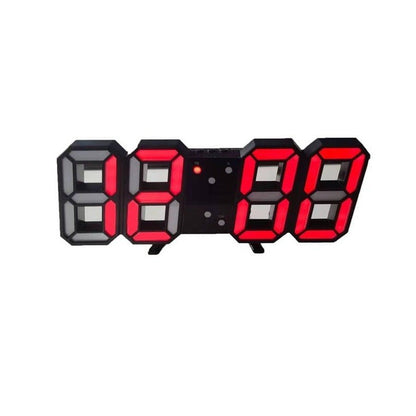 Niki | 3D LED Digital Wall Clock - Modern Style, Adjustable Brightness