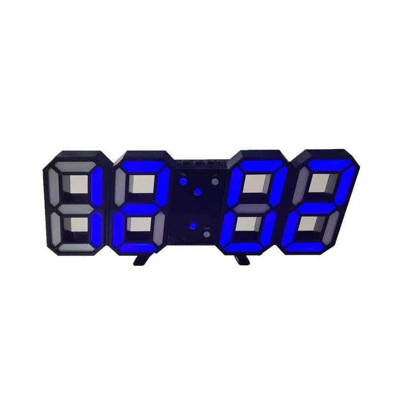 Niki | 3D LED Digital Wall Clock - Modern Style, Adjustable Brightness