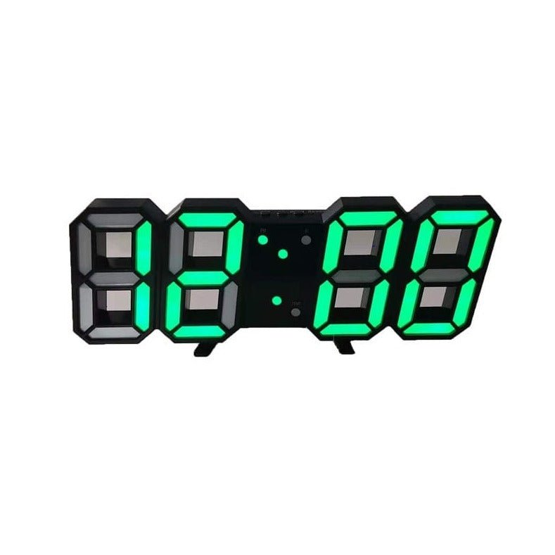 Niki | 3D LED Digital Wall Clock - Modern Style, Adjustable Brightness