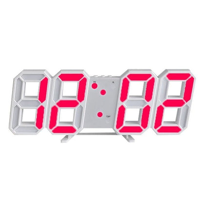 Niki | 3D LED Digital Wall Clock - Modern Style, Adjustable Brightness