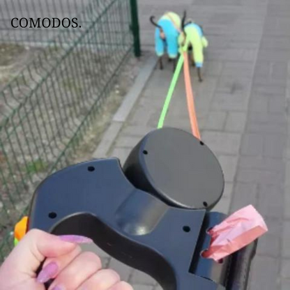 Niki | Retractable Dual Dog Leash with Built-in Light