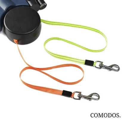 Niki | Retractable Dual Dog Leash with Built-in Light