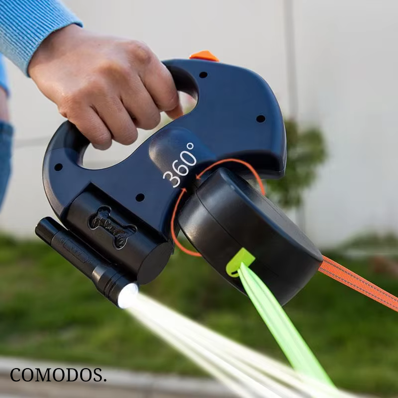 Niki | Retractable Dual Dog Leash with Built-in Light
