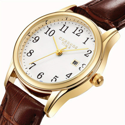Niki | Elegant Women's Watch - Square Clock with Faux Leather Strap | Perfect Gift for Her