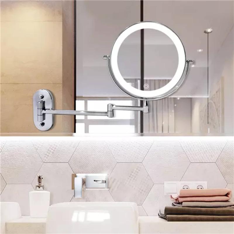 Niki | Rechargeable LED Makeup Mirror: Portable, 10x Magnification, Adjustable Light
