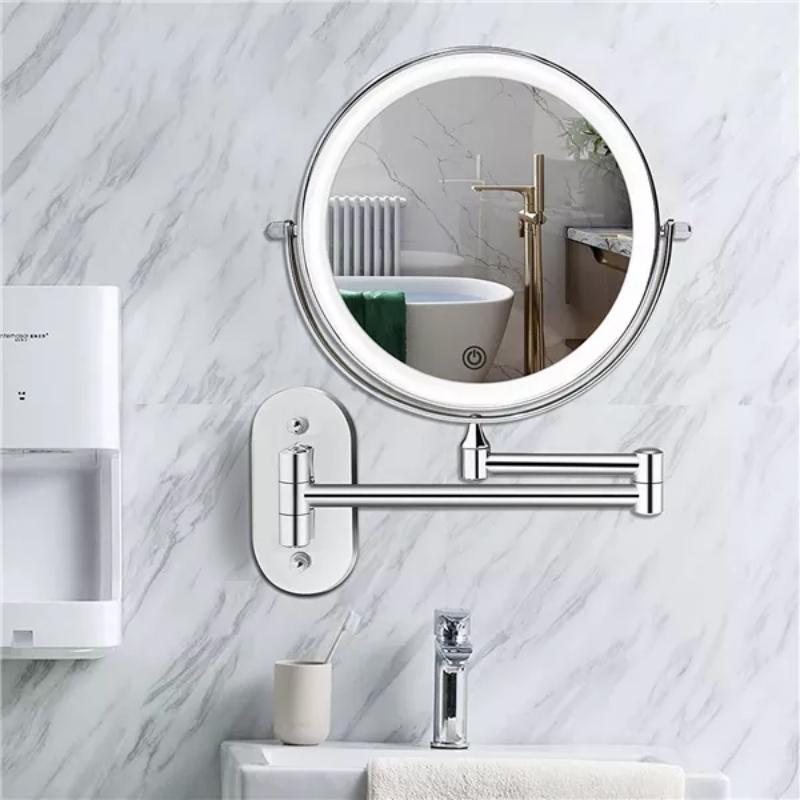 Niki | Rechargeable LED Makeup Mirror: Portable, 10x Magnification, Adjustable Light
