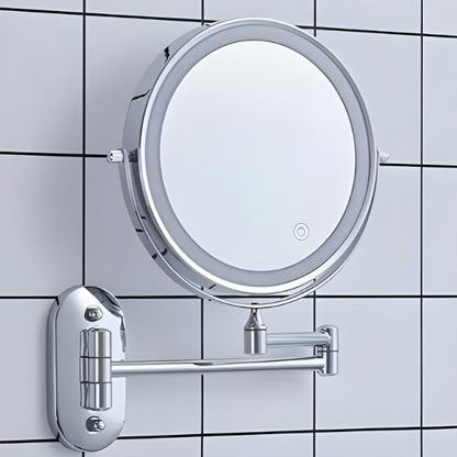 Niki | Rechargeable LED Makeup Mirror: Portable, 10x Magnification, Adjustable Light