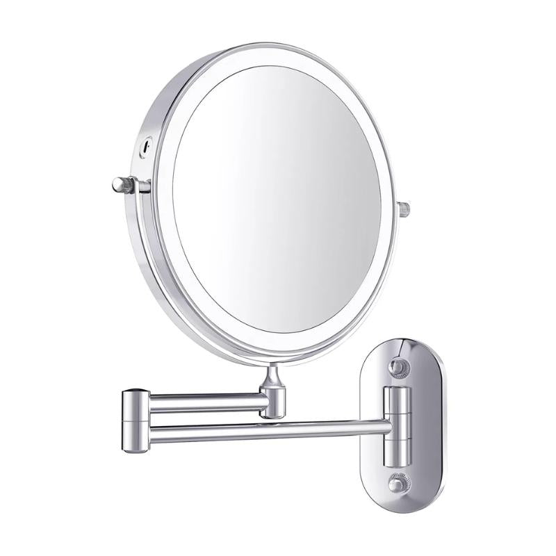 Niki | Rechargeable LED Makeup Mirror: Portable, 10x Magnification, Adjustable Light