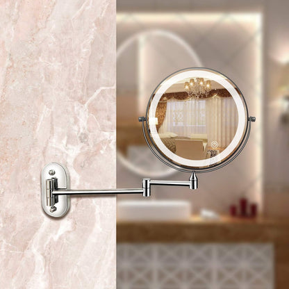 Niki | Rechargeable LED Makeup Mirror: Portable, 10x Magnification, Adjustable Light