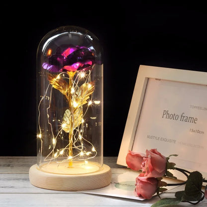 Niki – Eternal Rose in Glass Dome with Atmospheric LED Lighting
